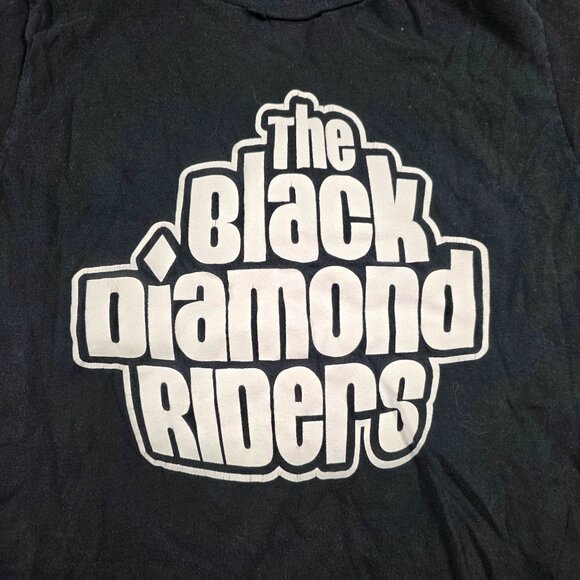 RVCA Mens Size Small Black Graphic T Shirt Black Diamond Riders Casual Walking - Picture 3 of 9